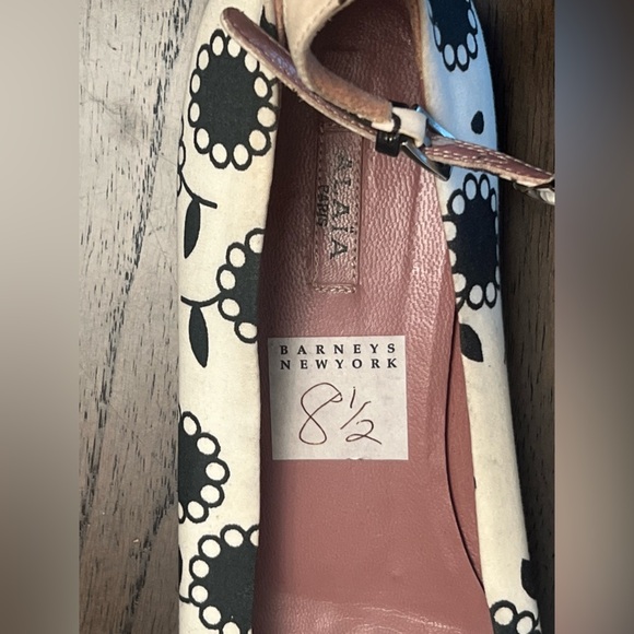 ALAIA PARIS WOMEN'S 38.5 BLACK & WHITE BALLERINA BALLET FLATS - Picture 3 of 16